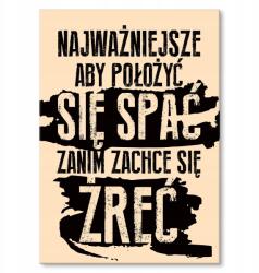 SteelPoster Fém poszter Alvás és nem kaja Tábla Tepsi 22 x 31 cm +ajándék (plakat dekoracyjny, metalowa tablica, szyld)