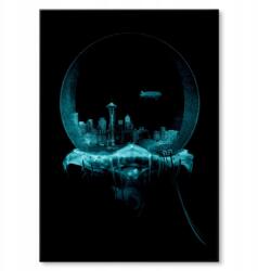 SteelPoster Fém poszter Jellyfish 2 Tábla Tepsi 30 x 42 cm +ajándék (plakat dekoracyjny, metalowa tablica, szyld)