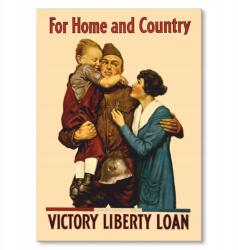 SteelPoster Fém poszter Victory liberty Tábla Tepsi 22 x 31 cm +ajándék (plakat dekoracyjny, metalowa tablica, szyld)
