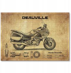 SteelPoster Fém poszter Honda Deauville Tábla Tepsi 42 x 59, 4 cm +ajándék (plakat dekoracyjny, metalowa tablica, szyld)