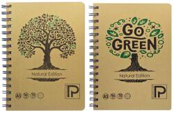 Paperland Caiet A5 cu spira, 96 file, hartie 70 g/mp, coperta kraft, Paperland Go Green (24800049)