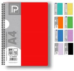Paperland Caiet A4 cu spira, 100 file, coperta plastic PP500, hartie 70 g/mp, Paperland Premium (24800032)