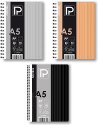 Paperland Caiet A5 cu spira, 80 file, hartie 90 g/mp, coperta plastic PP500, Paperland Exklusiv (24000447)