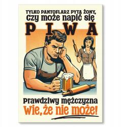 SteelPoster Fém poszter Igazi férfi Tábla 30 x 42 cm +ajándék (plakat dekoracyjny, metalowa tablica, szyld)