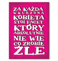 SteelPoster Fém poszter dühös nő Tábla Tepsi 22 x 31 cm +ajándék (plakat dekoracyjny, metalowa tablica, szyld)