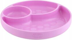 Chicco Szilikon Tányér Tapadókorongos Rekeszekkel 500ml 12m+ Chicco