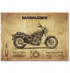 SteelPoster Fém poszter Suzuki Marauder 125 Tábla Tepsi 22 x 31 cm +ajándék (plakat dekoracyjny, metalowa tablica, szyld)