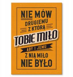 SteelPoster Fém poszter Ne mondd el a másiknak Tábla Tepsi 22 x 31 cm +ajándék (plakat dekoracyjny, metalowa tablica, szyld)