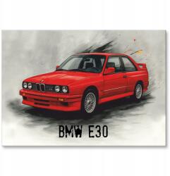 SteelPoster Fém poszter Bmw E30 Legend Tábla Tepsi 22 x 31 cm +ajándék (plakat dekoracyjny, metalowa tablica, szyld)