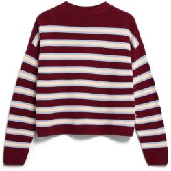 ARMEDANGELS Дамски пуловер ARMEDANGELS Women's Merinaa Striped Knit Sweater Jumper - Velvet Red / Soft Blue / Oatmilk - размер XS (117-4044-0211)