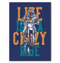 SteelPoster Fém poszter crazy ride bike Tábla Tepsi 22 x 31 cm +ajándék (plakat dekoracyjny, metalowa tablica, szyld)
