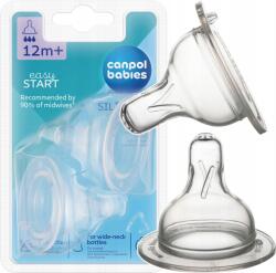 Canpol babies Canpol Cumi Széles Cumisüveg Szilikon 12m+ 2Pak 21/732 (21/732)