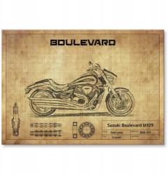SteelPoster Fém poszter Suzuki Boulevard M109 Tábla Tepsi 42 x 59, 4 cm +ajándék (plakat dekoracyjny, metalowa tablica, szyld)