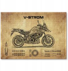 SteelPoster Fém poszter Suzuki V-Strom1000 Tábla lemez 22 x 31 cm +ajándék (plakat dekoracyjny, metalowa tablica, szyld)