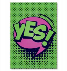 SteelPoster Fém poszter Comics yes Tábla 30 x 42 cm +ajándék (plakat dekoracyjny, metalowa tablica, szyld)