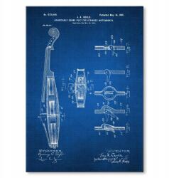 SteelPoster Fém poszter Violin Instrument Tech Tábla Tepsi 22 x 31 cm +ajándék (plakat dekoracyjny, metalowa tablica, szyld)