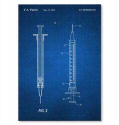 SteelPoster Fém poszter Medical syringe Tech Tábla Tepsi 42 x 59, 4 cm +ajándék (plakat dekoracyjny, metalowa tablica, szyld)
