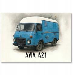 SteelPoster Fém poszter Avia A21 Tábla Tepsi 22 x 31 cm +ajándék (plakat dekoracyjny, metalowa tablica, szyld)