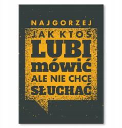 SteelPoster Fém poszter Szeret beszélni Tábla 30 x 42 cm +ajándék (plakat dekoracyjny, metalowa tablica, szyld)
