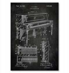 SteelPoster Fém poszter Piano construction Slate Tábla 30 x 42 cm +ajándék (plakat dekoracyjny, metalowa tablica, szyld)