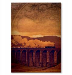 SteelPoster Fém poszter Utazás vonattal Tábla 30 x 42 cm +ajándék (plakat dekoracyjny, metalowa tablica, szyld)