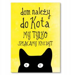 SteelPoster Fém poszter Macskaház Tábla Tepsi 22 x 31 cm +ajándék (plakat dekoracyjny, metalowa tablica, szyld)