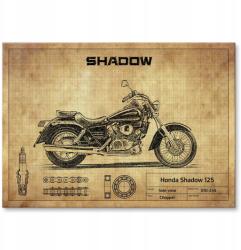 SteelPoster Fém poszter Honda Shadow 125 Tábla 30 x 42 cm +ajándék (plakat dekoracyjny, metalowa tablica, szyld)