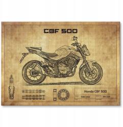 SteelPoster Fém poszter Honda Cbf 500 Tábla 30 x 42 cm +ajándék (plakat dekoracyjny, metalowa tablica, szyld)