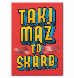 SteelPoster Fém poszter Egy ilyen férj kincs Tábla Tepsi 42 x 59, 4 cm +ajándék (plakat dekoracyjny, metalowa tablica, szyld)