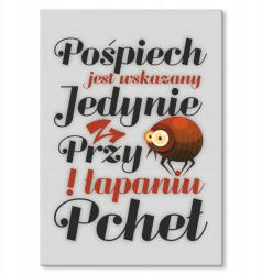 SteelPoster Fém poszter Siető feliratos Tábla 22 x 31 cm +ajándék (plakat dekoracyjny, metalowa tablica, szyld)