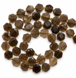  Margele Cuart Fumuriu Hexagon Fatetat 12x12x5 mm Transparent pentru Bijuterii