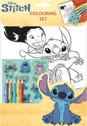 JIRI MODELS Kifestős szettek, 8 kifestő, egy matricás lap és 5 színes ceruza, 20x29cm, Lilo & Stitch (JRM-2717-6L) - mesescuccok