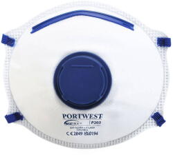 Portwest P203 - FFP2 szelepes Dolomite légzésvédő maszk, 10 db/csomag (P203WHR) - munkavedelmed