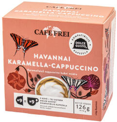 Cafe Frei Kávékapszula, Dolce Gusto kompatibilis, Cafe Frei Havannai karamella-cappuccino 9db kapszula - suplix