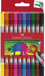 Faber-Castell Rostirón, filctoll készlet, kétvégű Faber-Castell 10 klf. szín - suplix