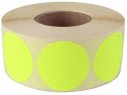  Etikett címke, 20mm, körcímke tekercses, 1000 címke/tekercs fluo sárga - suplix