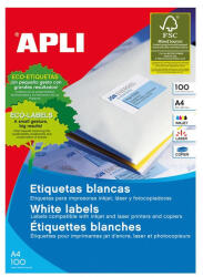 APLI Etikett címke, 99, 1 x 57 mm, kerekített sarkú, univerzális, 10 címke/ív, 100 ív/doboz APLI - suplix