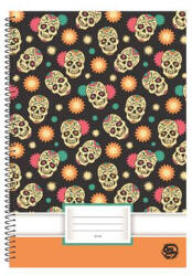 OPTISCHOOL Spirálfüzet, A4, sima, 70 lap, OPTISCHOOL, "Skull (NKOPSFSS) - officepantry