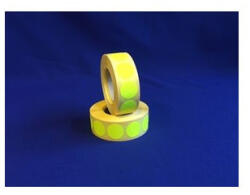  Etikett címke, 20mm, körcímke tekercses, 1000 címke/tekercs fluo sárga - azellato