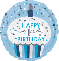 anagram Szám, Számos lufi 18" 45cm - 1-es lufi, Happy 1st Birthday (LUFI259611)