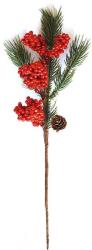  Crenguta brad + bobite rosii pentru decoratiuni florale (70633)