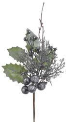  Crenguta brad+bobite negre+frunze pentru aranjamente florale (70830)