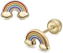 Lisa Jewelry for Kids szivárvány gyerek fülbevaló gömbzárral (JTAG-0695-18) - lisajewelryforkids