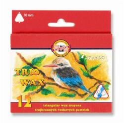 KOH-I-NOOR Zsírkréta, háromszögletű, KOH-I-NOOR ˝Aquarell˝, 12 különböző szín