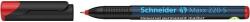 Schneider Alkoholos marker, OHP, 0, 4 mm, SCHNEIDER ˝Maxx 220 S˝, piros