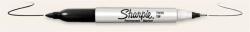 Sharpie Alkoholos marker, kúpos, kétvégű, SHARPIE ˝Twin Tip˝, fekete