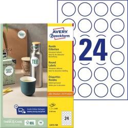Avery-Zweckform Etikett, univerzális, 40 mm, kör, AVERY ZWECKFORM, 2400 etikett/csomag