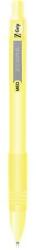 Zebra Golyóstoll, 0, 27 mm, nyomógombos, sárga tolltest, ZEBRA ˝Z-Grip Pastel˝, kék