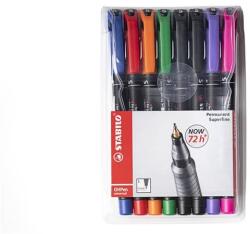 STABILO Alkoholos marker készlet, 0, 4 mm, STABILO ˝OHPen S˝, 8 különböző szín