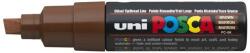uni Dekormarker, 8 mm, vágott, UNI ˝Posca PC-8K˝, barna